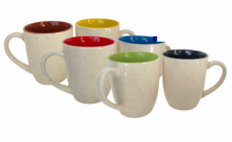 CANECA CERAMNICA GRAFIATO BICOLOR 330ML - Distribuidora 12 de Outubro