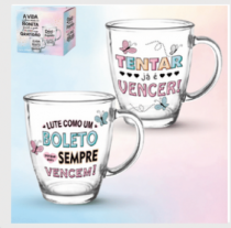 CANECA DE VIDRO 370ML - Distribuidora 12 de Outubro