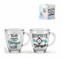 CANECA DE VIDRO 370ML - Distribuidora 12 de Outubro