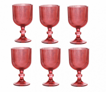 CJ 6 TACAS VIDRO BLISS MARSALA 350ML - Distribuidora 12 de Outubro