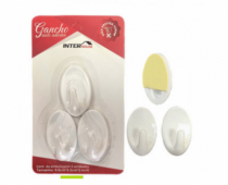 KIT DE GANCHOS AUTOADESIVOS C/ 3UN - Distribuidora 12 de Outubro