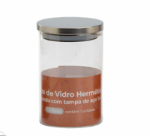 POTE DE VIDRO REDONDO HERMETICO 1,1L - Distribuidora 12 de Outubro