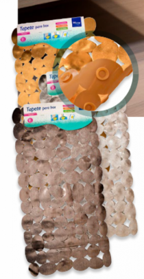 TAPETE DE BOX MIRROR PVC 34X68CM - Distribuidora 12 de Outubro