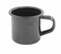 CANECA DE CAFE ESMALTADA PRETA 80ML - Distribuidora 12 de Outubro