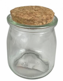 FRASCO DE VIDRO COM ROLHA 150 ML - 6X7,5 CM - Distribuidora 12 de Outubro