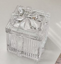 PORTA JOIAS DE VIDRO 7X7X6 CM - Distribuidora 12 de Outubro