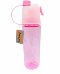 GARRAFA C/ BORRIFADOR ROSA 600ML PLASTICO - Distribuidora 12 de Outubro