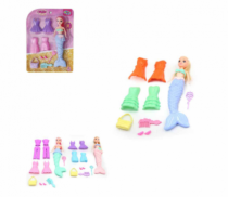 BONECA MILA SEREIA COM ACESSORIOS SRT COR - Distribuidora 12 de Outubro