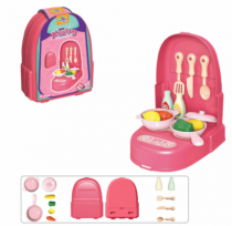 KIT COZINHA NA MOCHILA LITTLE CHEF ROSA 16PÇS - Distribuidora 12 de Outubro