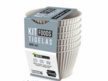 KIT 6 TIGELAS REDONDAS 0,4L CI - Distribuidora 12 de Outubro