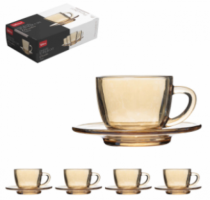CJ 4 XICARAS CAFE COM PIRES VIDRO PARRUCHIERI - Distribuidora 12 de Outubro