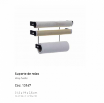 SUPORTE DE ROLOS BRANCO - Distribuidora 12 de Outubro