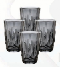 CJ COPOS NETUNO TITANIO 350ML 4PC - Distribuidora 12 de Outubro