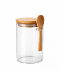 POTE DE VIDRO BORIS 800ML 12.8CM - Distribuidora 12 de Outubro