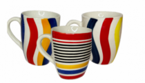 CANECA CERAMICA STRIPES SORT 310ML - Distribuidora 12 de Outubro