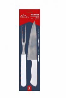 KIT CHURRASCO 2PCS FACA 7 E GARFO - Distribuidora 12 de Outubro
