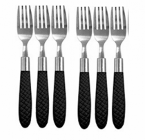 JG DE GARFOS AUSTRALIA PRETO C/ 6 PCS INOX E - Distribuidora 12 de Outubro