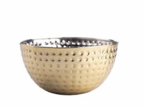 SALADEIRA MARTELADA P DOURADA 840ML 15CM - Distribuidora 12 de Outubro