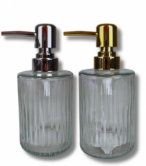 PORTA SABONETE LIQUIDO DE VIDRO 250 ML - Distribuidora 12 de Outubro