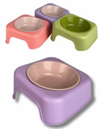 COMEDOURO PET DE PLASTICO 8X18,5X18,5 CM - Distribuidora 12 de Outubro