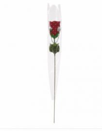 H.ROSA BOTAO C/EMBALAGEM AVELUDADO (VERMELHO) - Distribuidora 12 de Outubro