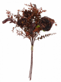 B.PEONIA RAMALHETE C/FITA X3 (MARROM OUTONO) - Distribuidora 12 de Outubro