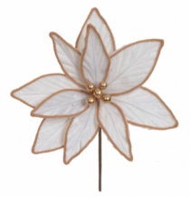 H.BICO PAPAGAIO NATAL AVELUDADO (BRANCO) 18CM - Distribuidora 12 de Outubro