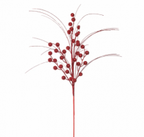 C.BOLINHAS NATAL C/GLITTER VERMELHO 58CM - Distribuidora 12 de Outubro
