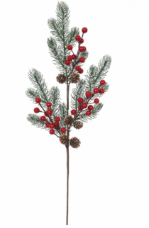 H.BERRY NATAL NEVADO C/PINHA VERMELHO 61CM - Distribuidora 12 de Outubro