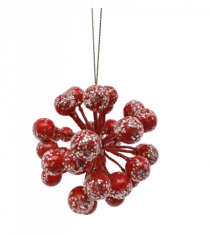 BOLA DECOR CACHO AZEDINHO SNOW 1PC - Distribuidora 12 de Outubro