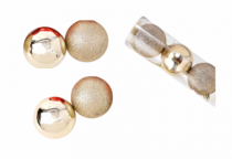 BOLA LISA MISTA TUBO CHAMPAGNE 4CM 12PCS - Distribuidora 12 de Outubro