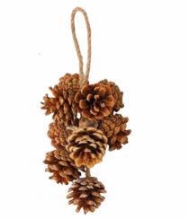 CACHO NATALINO PINHAS APROX 4CM 8X12CM - Distribuidora 12 de Outubro