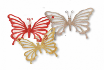 BORBOLETA ENFEITE VAZADO SORT PT 10CM - Distribuidora 12 de Outubro