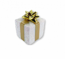 ENF PRESENTE LUXO CHAMPAGNE POL 8X8CM - Distribuidora 12 de Outubro