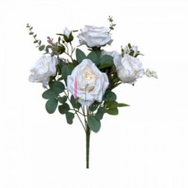 BUQUE ROSA COM EUCALIPTO - BRANCO - Distribuidora 12 de Outubro