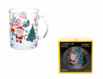 CANECA NATAL JINGLE CAIXA VD 1PC 320ML - Distribuidora 12 de Outubro
