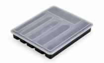 PORTA TALHER COM TAMPA 6 DIVISORIAS PRETO ECO - Distribuidora 12 de Outubro
