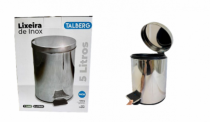 LIXEIRA DE INOX 12L C/ PEDAL - Distribuidora 12 de Outubro