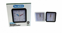 RELOGIO DESPERTADOR QUADRADO A PILHA 11X4CM - Distribuidora 12 de Outubro