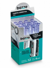 MINI CANETA CORRETIVA BAZZE 4ML CX DP 12 - Distribuidora 12 de Outubro