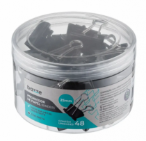 PRENDEDOR PAPEL BAZZE 25MM PTO PT 48UN - Distribuidora 12 de Outubro