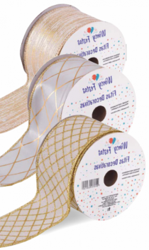 FITA CHAMPAGNE JINA SORT 1PC 6,3CM X 9,1M - Distribuidora 12 de Outubro