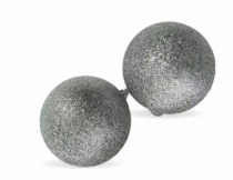 BOLA GLITTER BASIC SLP PRATA PT 3PCS 6CM - Distribuidora 12 de Outubro