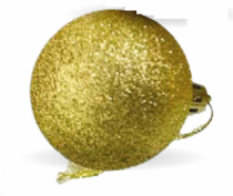 BOLA GLITTER BASIC SLP GOLD PT 1PC 12CM - Distribuidora 12 de Outubro
