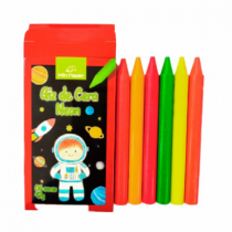 GIZ DE CERA NEON 1,0X10CM 6PCD CR - Distribuidora 12 de Outubro