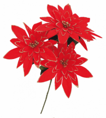 BUQUE POINSETIA LUXUS 5 BT POL 23X43CM - Distribuidora 12 de Outubro