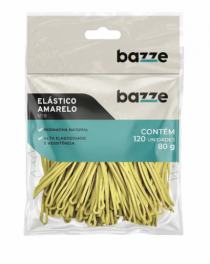 ELASTICO AMARELO N18 BAZZE PLBG 120UN - Distribuidora 12 de Outubro