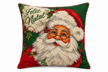 CAPA DE ALMOFADA TECIDO NATAL 45X45CM COLOR - Distribuidora 12 de Outubro