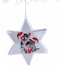 ESTRELA HOLLOW DECOR INTERNA PT 1PC 10CM - Distribuidora 12 de Outubro
