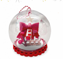 ENFEITE BOLA LACO XMAS MAD 1PC 8 X 8 X 7CM - Distribuidora 12 de Outubro
